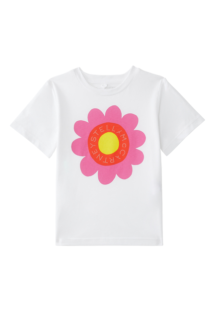 Flower Logo Print T-Shirt